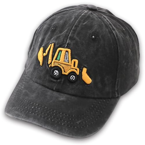 Bagger Baseball Cap, Auto Baseballcap Baseballmützen,Kinder Baseball Kappe Cartoon Bagger Duckbill Kappe,Kinder Caps Baseballkappe für 2-6 Jahre Schwarz von Danbghyuo