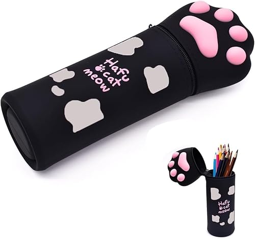 Danbghyuo Katzen Pencil Case, Cat Claw Straight Pen Case, multifunktionales Katzenpfoten-Federmäppchen, Closure Storage Bag Pencil Bag Pencil Cases for Kids Adults-22 * 6.5 * 7.5CM von Danbghyuo