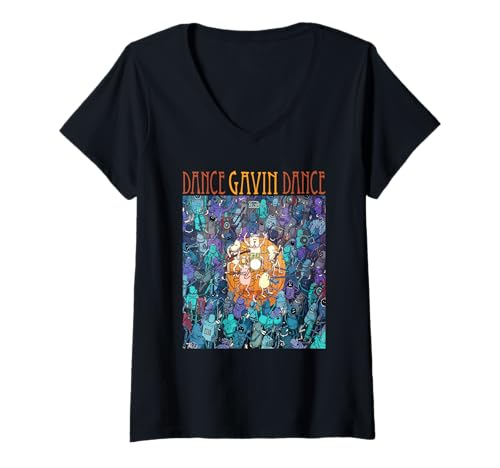 Damen Fanartikel von Dance Gavin Dance - Mountain Stars - Dance Gavin Dance T-Shirt mit V-Ausschnitt Damen Fanartikel von Dance Gavin Dance - Mountain Stars - Dance Gavin Dance T-Shirt mit V-Ausschnitt von Dance Gavin Dance Merch