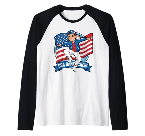USA National Dance Day Geschenk für Tänzer Männer Jungen Kinder Ehemann Raglan USA National Dance Day Geschenk für Tänzer Männer Jungen Kinder Ehemann Raglan von Dance Lover Dancing Competition Graphic Design