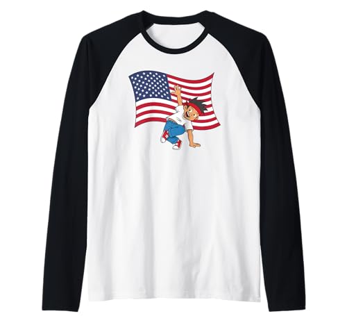 USA National Dance Day Geschenk für Tänzer Männer Jungen Kinder Ehemann Raglan USA National Dance Day Geschenk für Tänzer Männer Jungen Kinder Ehemann Raglan von Dance Lover Dancing Competition Graphic Design