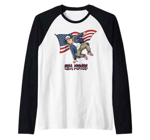 USA National Dance Day Geschenk für Tänzer Männer Jungen Kinder Ehemann Raglan USA National Dance Day Geschenk für Tänzer Männer Jungen Kinder Ehemann Raglan von Dance Lover Dancing Competition Graphic Design