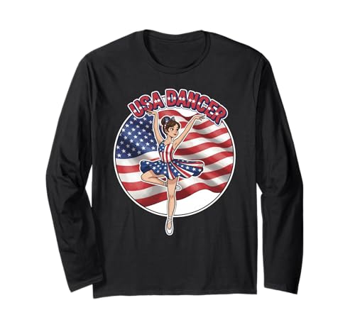 USA National Dance Day Geschenk für Tänzerin, Frauen, Mädchen, Mutter, Ehefrau Langarmshirt von Dance Lover Dancing Competition Graphic Design