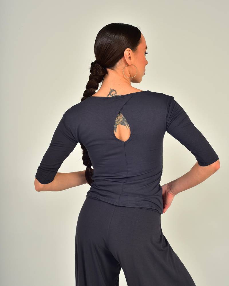 Tango Top Grace Schlüsselloch Rücken Sm6023 Grau von DanceEverywear