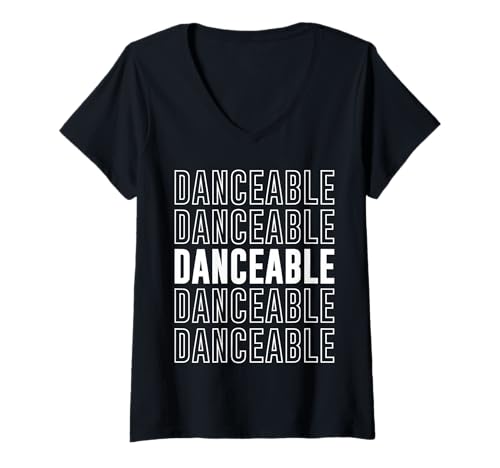 Damen Tanzbar T-Shirt mit V-Ausschnitt Damen Tanzbar T-Shirt mit V-Ausschnitt von Danceable Apparel