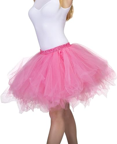 Dancina Damen Petticoat 50er Jahre Retro Tutu Tüllrock Normale und Große Größen, Wassermelone, Gr. 36-40 von Dancina