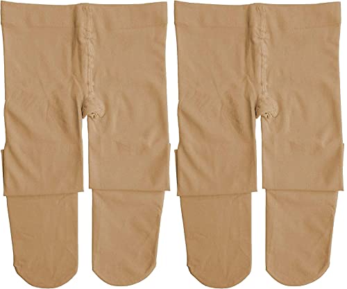 Dancina Mädchen Ballett Strumpfhose Ultra-Stretch Mikrofaser M (122-140) Caramel x2 von Dancina