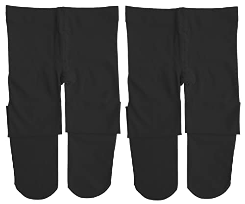 Dancina Mädchen Tanz-Strumpfhose Ultra-Stretch Mikrofaser M (122-140) Schwarz x2 von Dancina