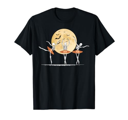 Tanzende Skelett Ballerina Ballett Tanz Halloween Damen T-Shirt Tanzende Skelett Ballerina Ballett Tanz Halloween Damen T-Shirt von Dancing Skeleton Ballerina Ballet Dance
