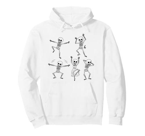 Kürbis Skelett Gruselig Halloween Männer Frauen Jungen Mädchen Pullover Hoodie von Dancing Skeletons Dance Challenge Boys Girl Kids