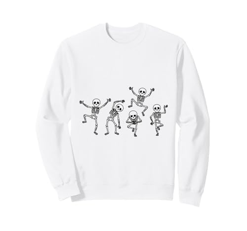 Kürbis Skelett Gruselig Halloween Männer Frauen Jungen Mädchen Sweatshirt von Dancing Skeletons Dance Challenge Boys Girl Kids