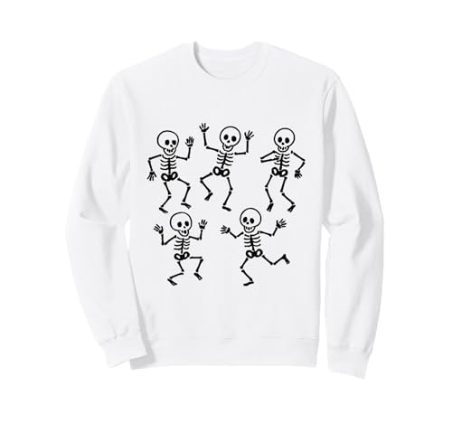 Kürbis Skelett Gruselig Halloween Männer Frauen Jungen Mädchen Sweatshirt von Dancing Skeletons Dance Challenge Boys Girl Kids
