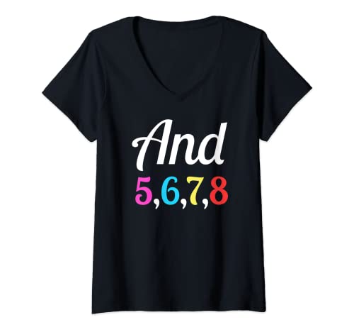 Damen 5678 Dance - Ballettkleidung Geschenk T-Shirt mit V-Ausschnitt von Dancing shirt-Ballet
