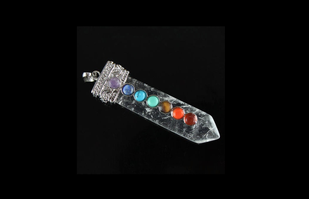 Crystal Light Fill Himalaya Eisquarz Heilstein 7 Chakra Pendel Zauberstab Laserstein 5, 1 cm Sterling Silber Halskette Nirvana Quarz 45 Crystal Light Fill Himalaya Eisquarz Heilstein 7 Chakra Pendel Zauberstab Laserstein 5, 1 cm Sterling Silber Halskette Nirvana Quarz 45 von DancingGypsies
