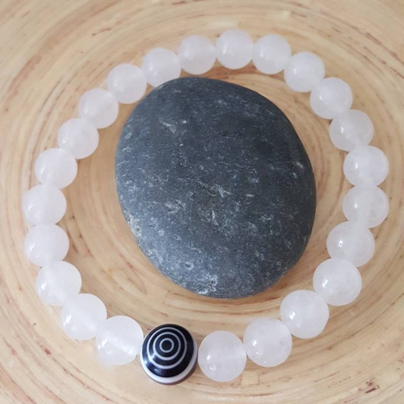 Kristall Eis Licht Weiß Jade Spirale Schwarz Evil Eye Silber Perlen Stretch Armband Männer Frau Alle Größen Kristall Eis Licht Weiß Jade Spirale Schwarz Evil Eye Silber Perlen Stretch Armband Männer Frau Alle Größen von DancingGypsies
