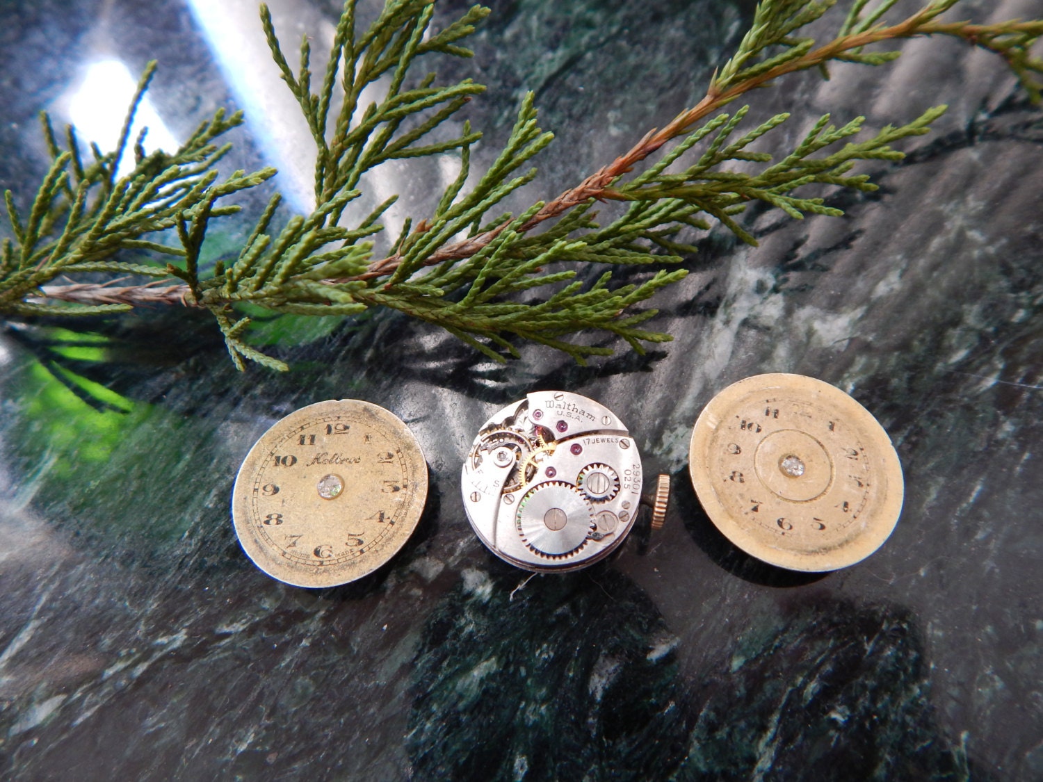 Waltham & Helbros Vintage Uhr Knopfabdeckungs-Set Waltham & Helbros Vintage Uhr Knopfabdeckungs-Set von DancingMantisJewelry