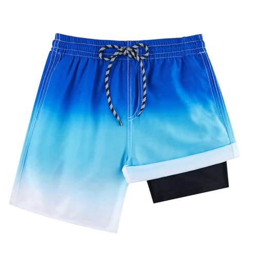 Dancinova Badehose Kinder Jungen Schwimmhose Jungen Kompression Liner Badeshorts Schnelltrocknend Schwimmhose mit Kompressionsfutter 8 Jahre von Dancinova