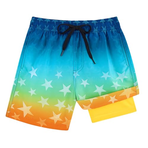 Dancinova Badehose Kinder Jungen Schwimmhose Jungen Kompression Liner Badeshorts Schnelltrocknend Schwimmhose mit Kompressionsfutter 8 Jahre von Dancinova