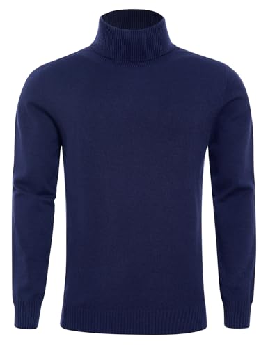 Dancinova Rollkragenpullover Herren Stehkragenpullover Winter Pullover Rollkragenpulli Rollkragenstrickpullover Dunkelblau Männer Rollkragen Strickpullover L Dancinova Rollkragenpullover Herren Stehkragenpullover Winter Pullover Rollkragenpulli Rollkragenstrickpullover Dunkelblau Männer Rollkragen Strickpullover L von Dancinova