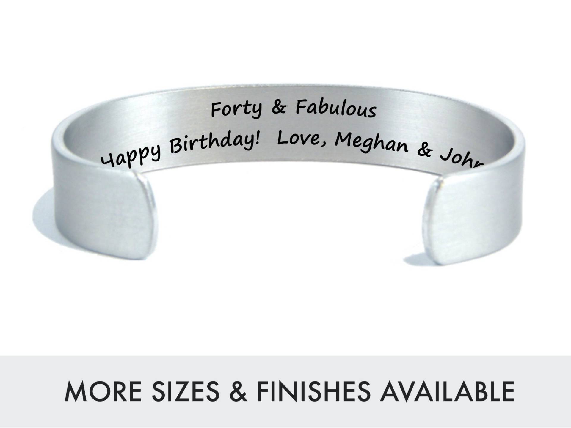 40 Jahre Geburtstagsgeschenk Für Frauen | Vierzig Und Fabelhaft Glücklich 40. Geburtstag Schmuck Manschette Frau Bester Freund Schwester von DandLDesigns4U