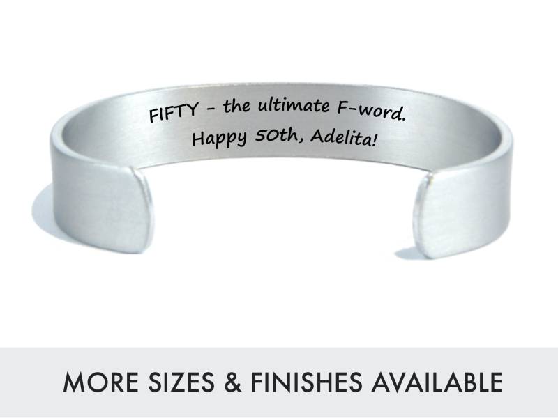 50. Geburtstagsgeschenk Für Frauen | Fifty Das Ultimative F-Wort Geburtstag Schmuck Bester Freund Personalisiertes Freundschaftsband 50. Geburtstagsgeschenk Für Frauen | Fifty Das Ultimative F-Wort Geburtstag Schmuck Bester Freund Personalisiertes Freundschaftsband von DandLDesigns4U