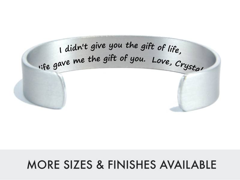 Gotcha Day Geschenk | Adoption Ich Gab Dir Das Des Lebens Nicht Leben Mir Von Angenommen Silber Manschette Armband Gotcha Day Geschenk | Adoption Ich Gab Dir Das Des Lebens Nicht Leben Mir Von Angenommen Silber Manschette Armband von DandLDesigns4U