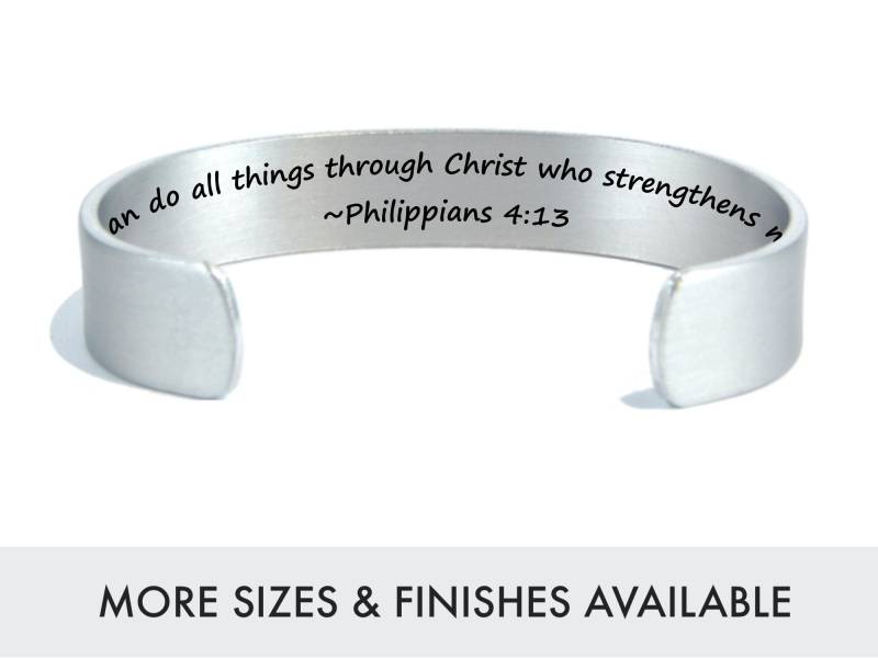 Ich Vermag Alles Durch Christus, Der Mir Kraft Gibt Philipper 4 13 | Ermutigungsgeschenk Christlichen Schmuck Versteckte Nachricht Armband Ich Vermag Alles Durch Christus, Der Mir Kraft Gibt Philipper 4 13 | Ermutigungsgeschenk Christlichen Schmuck Versteckte Nachricht Armband von DandLDesigns4U
