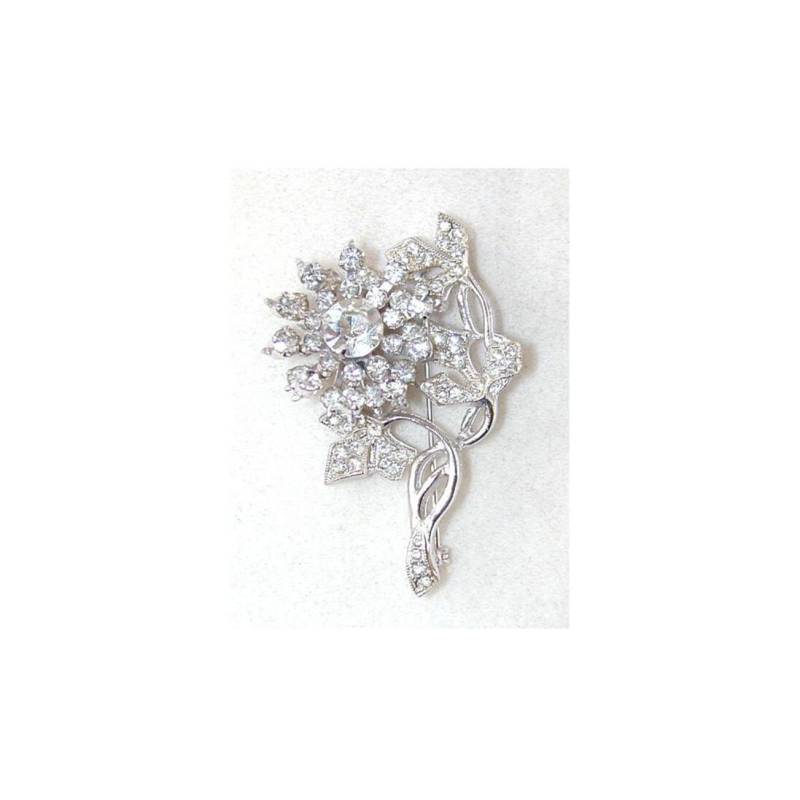 Circa 1950Er Jahre Klare Strass Blumen Brosche/Pin Anhänger Circa 1950Er Jahre Klare Strass Blumen Brosche/Pin Anhänger von DandLVintage