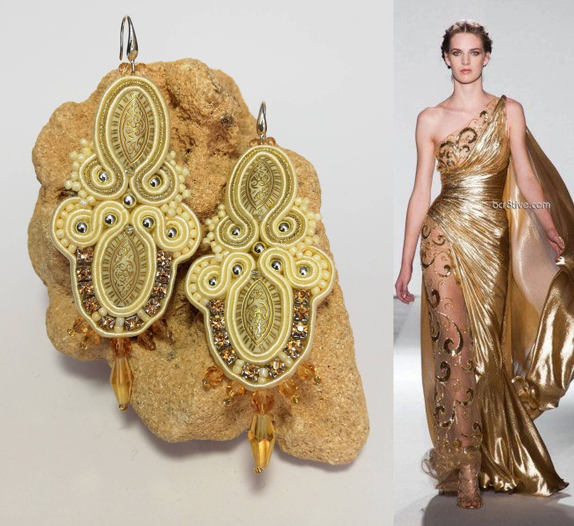 Elegant Goldene Ohrringen Aus Feinsten Materialien von DandaArtBijoux