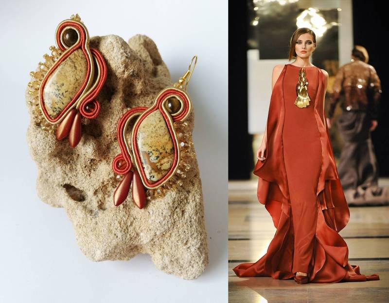 Elegante Ohrringe Mit Jaspis Stein von DandaArtBijoux