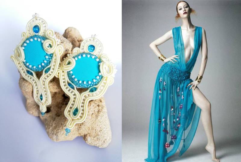 Elegante Soutache Ohrringen Aus Feinsten Materialien von DandaArtBijoux