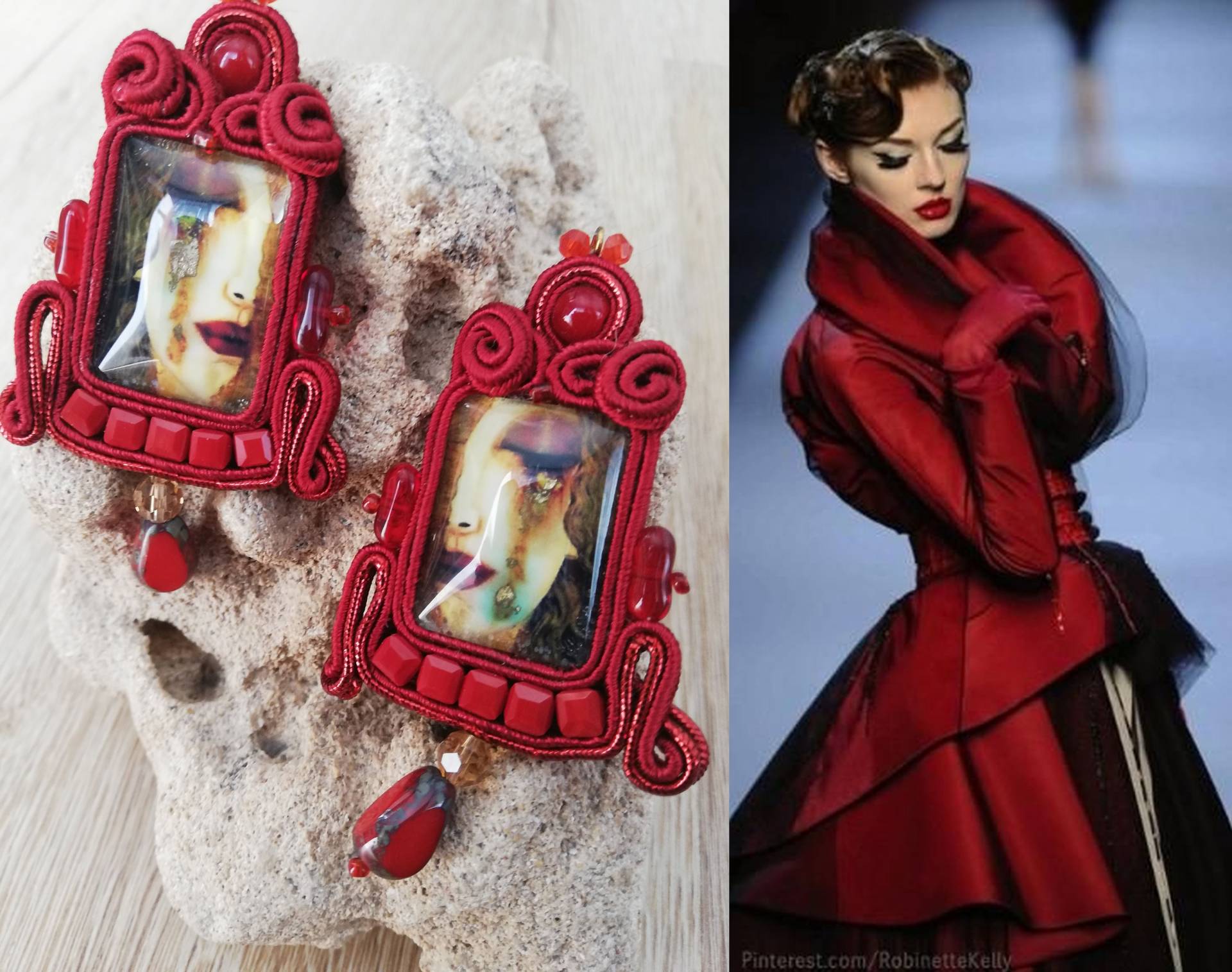 Ohrringe Klimt Motiv von DandaArtBijoux