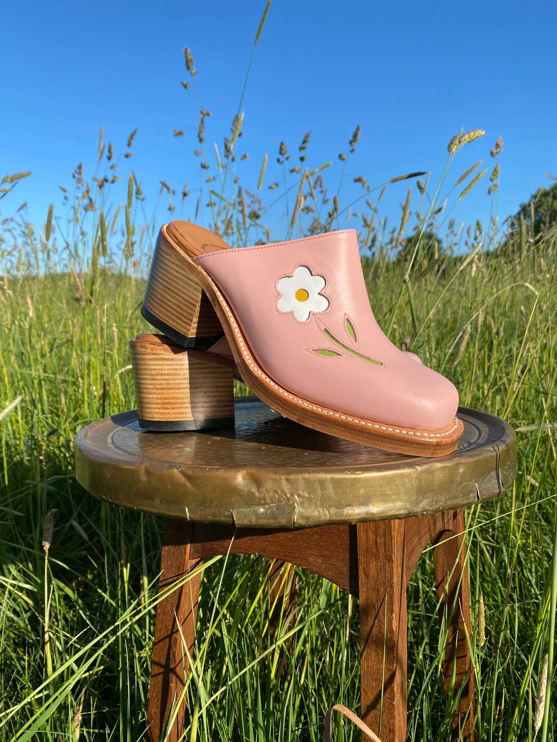 Blumen-Clogs Rosa Blanc von Dandelie