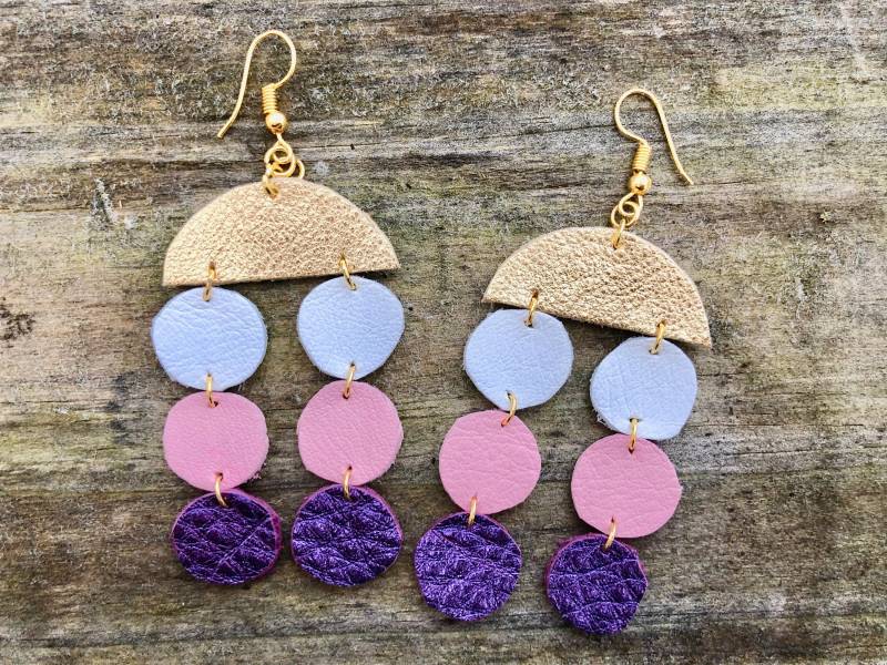 Leichtes Lederohrringe von DandelionGoldJewelry