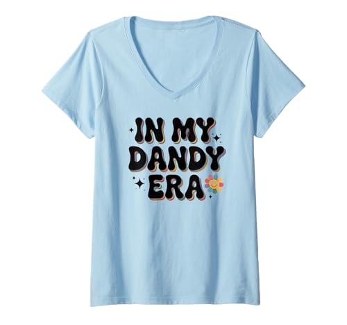 Damen Funny in My Dandy era Lovers T-Shirt mit V-Ausschnitt von Dandy Cute Costume for Kids and adults