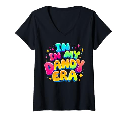 Damen Funny in My Dandy era Lovers T-Shirt mit V-Ausschnitt von Dandy Cute Costume for Kids and adults