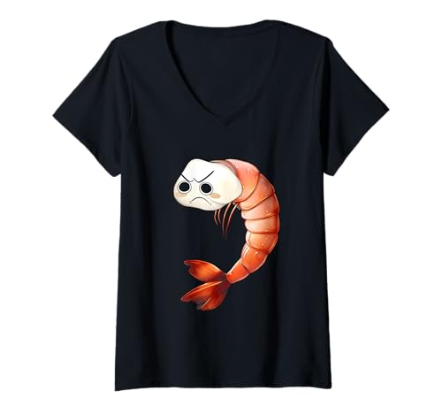 Damen Dandy Shrimpo Angry Shrimp World Geburtstagskostüm Sashimi T-Shirt mit V-Ausschnitt Damen Dandy Shrimpo Angry Shrimp World Geburtstagskostüm Sashimi T-Shirt mit V-Ausschnitt von Dandy Shrimpo Angry Shrimp World Birthday