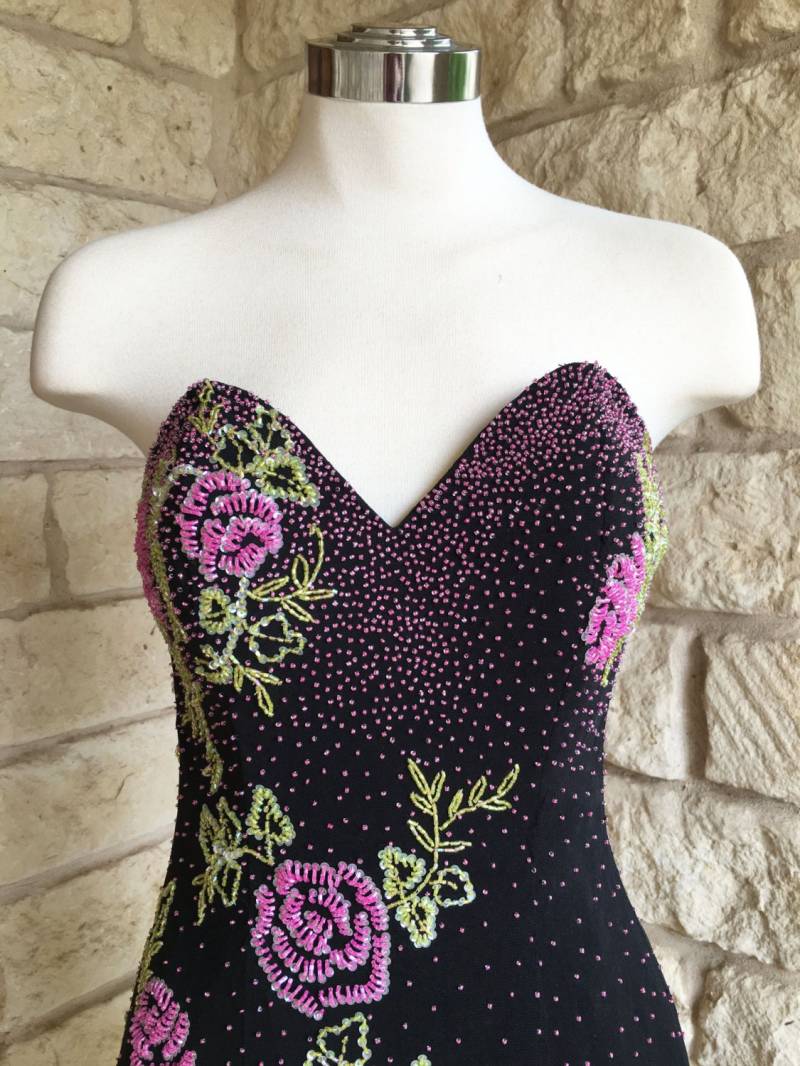 Vintage 1970Er - 1980Er Jahre Belle Von Roses Cocktail Kleid Vintage 1970Er - 1980Er Jahre Belle Von Roses Cocktail Kleid von DandyVandy