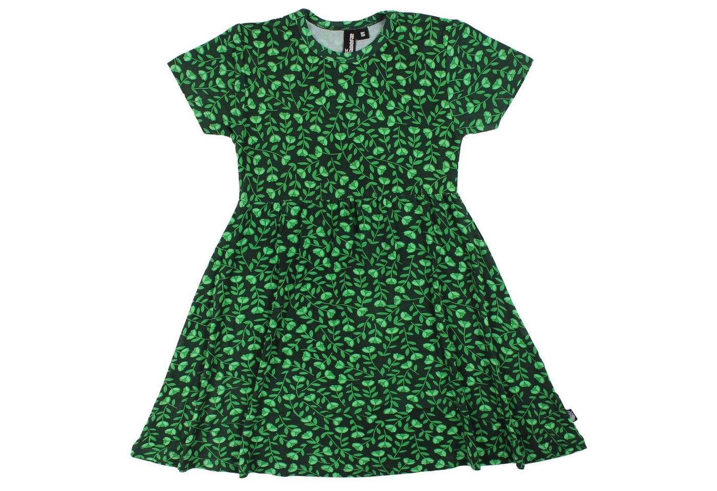 Danefae A-Linien-Kleid Danefae Lollipop Dress Kleid Kurzarm Green Fleurie 3Y Grün geblümtes Mädchen Kurzarm Kleid in super weicher Qualität von Danefae