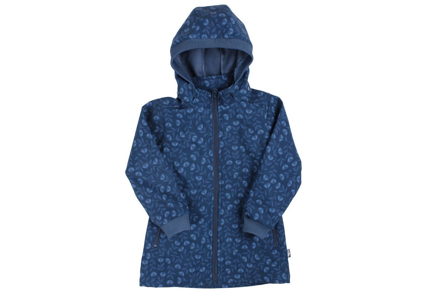 Danefae Allwetterjacke Danefae Olivia Softshell- Mantel Marine Fleurie 5Y Marine Fleurie Softshellmantel für Mädchen mit Blumenmuster von Danefae