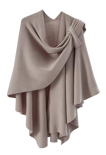 Danfiki Damen Poncho Schal Strick Cape Wendbar Cardigan Für Frauen Geschenk Winter von Danfiki