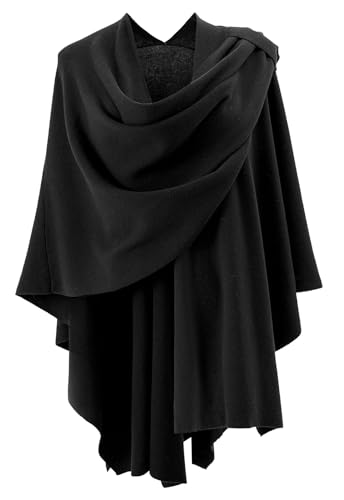 Danfiki Damen Poncho Schal Strick Cape Wendbar Cardigan Für Frauen Geschenk Winter von Danfiki