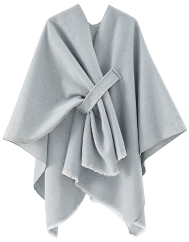 Danfiki Damen Poncho Warm Strick Cape Mode Wendbar Schal Umhang Elegant Cardigan Kreativer Mantel Herbst Festliche Geschenke für Mädchen von Danfiki