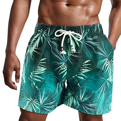 Danfiki Herren Badehose Schnelltrocknend Badeshorts Kurzen Strandhose Sporthose Schwimmhose mit Meshfutter von Danfiki