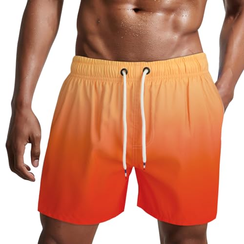 Danfiki Herren Badehose Schnelltrocknend Badeshorts Kurzen Strandhose Sporthose Schwimmhose mit Meshfutter von Danfiki