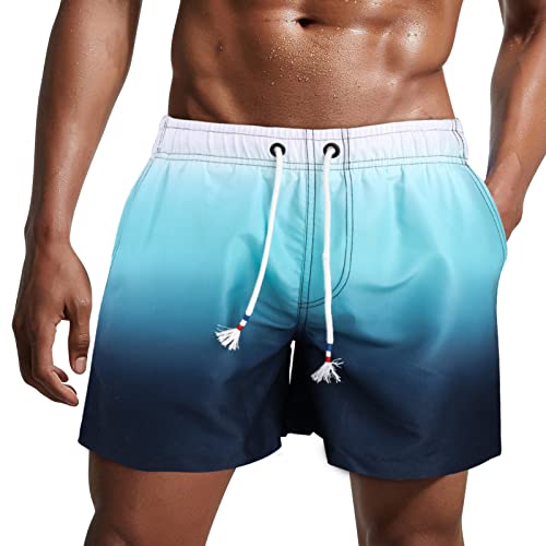 Danfiki Herren Badehose Schnelltrocknend Badeshorts Kurzen Strandhose Sporthose Schwimmhose mit Meshfutter von Danfiki