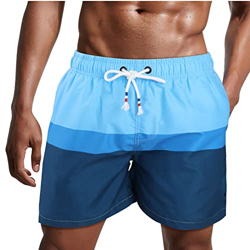 Danfiki Herren Badehose Schnelltrocknend Boardshorts Schwimmhose Verstellbarem Tunnelzug Kurzen Strandhose Sporthose mit Meshfutter von Danfiki