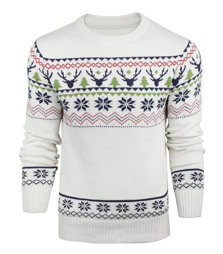 Danfiki Pullover Herren Strickpullover Winterpullover Rundhalspullover Winter Warmer Weihnachtspullover für Männer von Danfiki