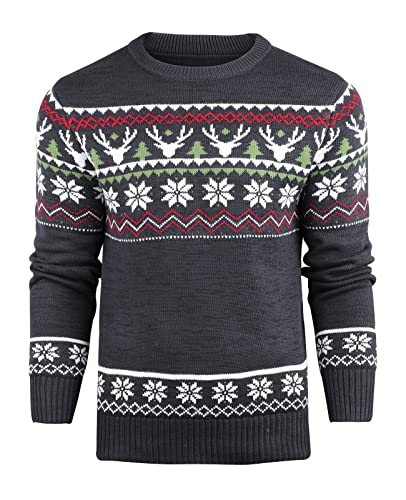 Danfiki Pullover Herren Strickpullover Winterpullover Rundhalspullover Winter Warmer Weihnachtspullover für Männer von Danfiki