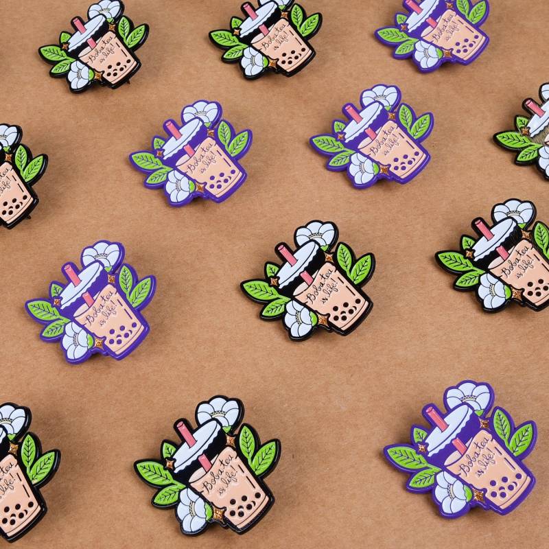 Boba Tea Is Life Emaille Pin von DangerInDesign